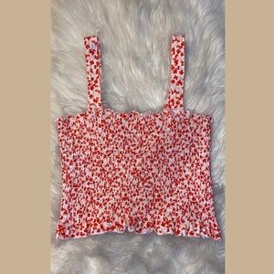 Me to We Orange / Red Crop Tank Top